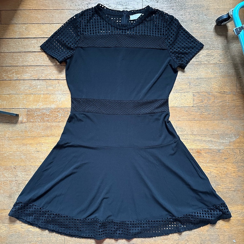 Michael Michael Kors black dress with mesh details L